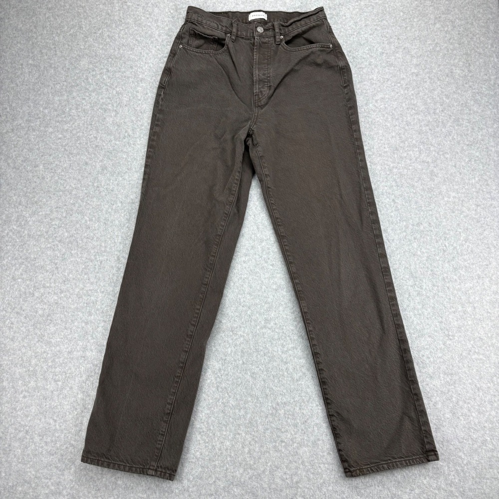 PacSun Jeans Womens 25 Brown Straight Leg High Rise Button Fly Streetwear Skater